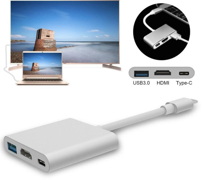 Bear Top TypeC轉HDMI+TypeC+USB轉接器