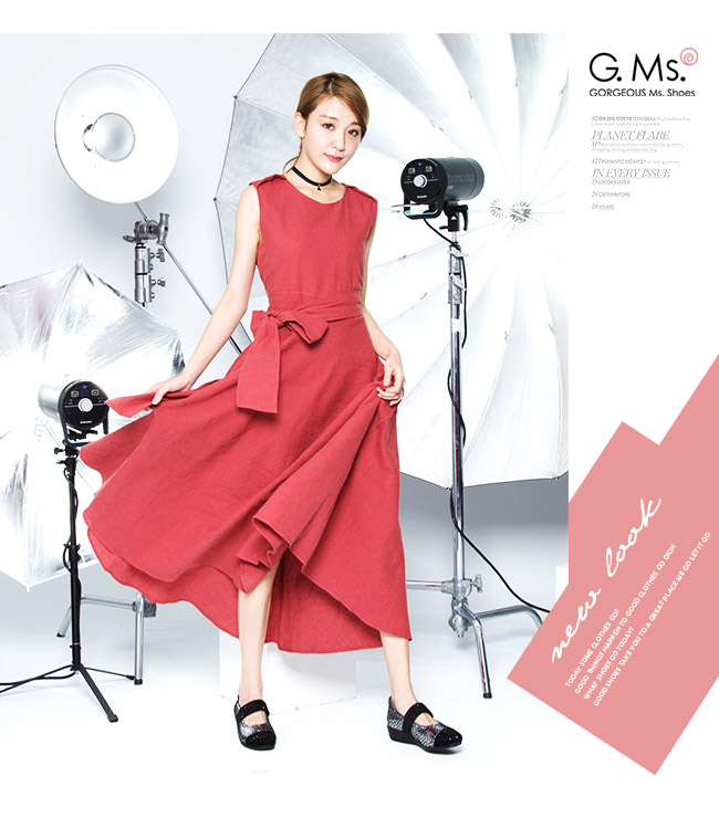 G.Ms. 燙鑽拼接金屬蛇紋羊皮瑪莉珍坡跟鞋-銀灰