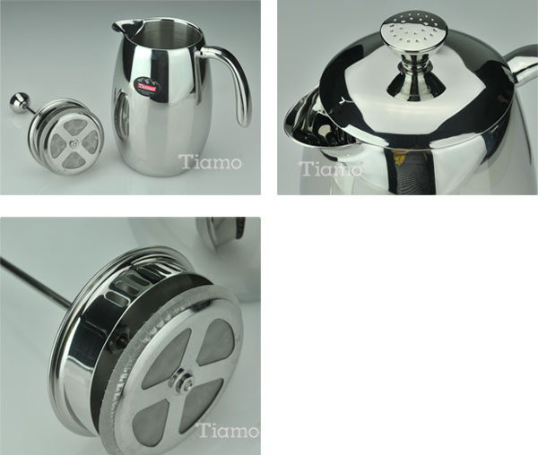 Tiamo雙層不鏽鋼濾壓壺-350ml (HA1537)