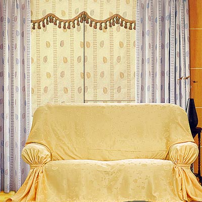 《布安於室》黃花葉DIY3人座沙發罩