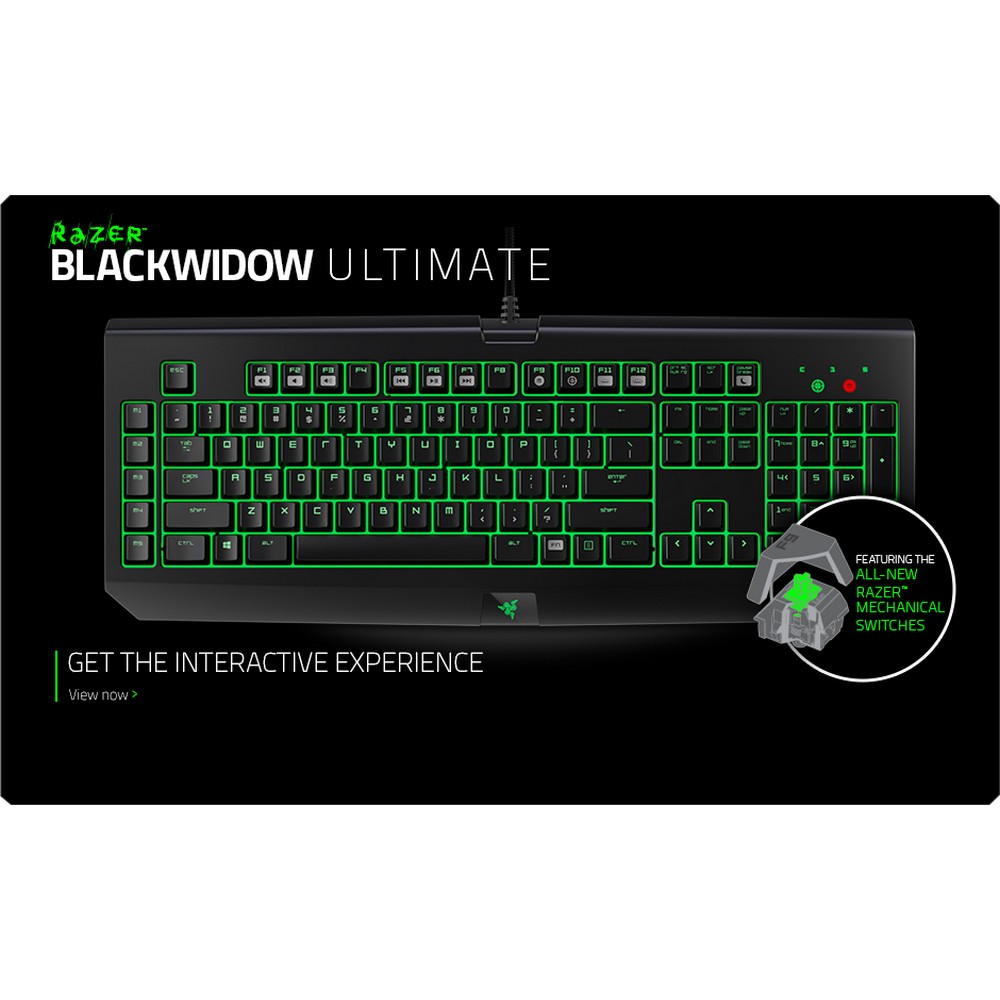 Razer 雷蛇 黑寡婦機械式鍵盤 綠光綠軸中文版 Blackwidow