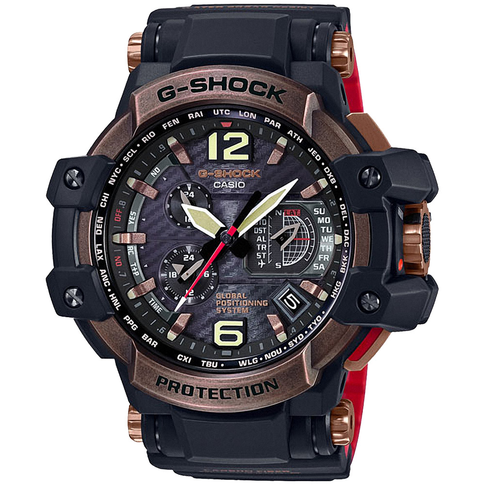 G-SHOCK 世界首款同步搭載GPS電波錶(GPW-1000RG-1A)