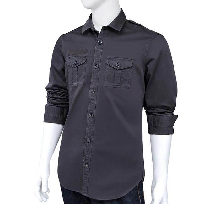 BURBERRY 黑色純棉男性長袖上衣-S/M號