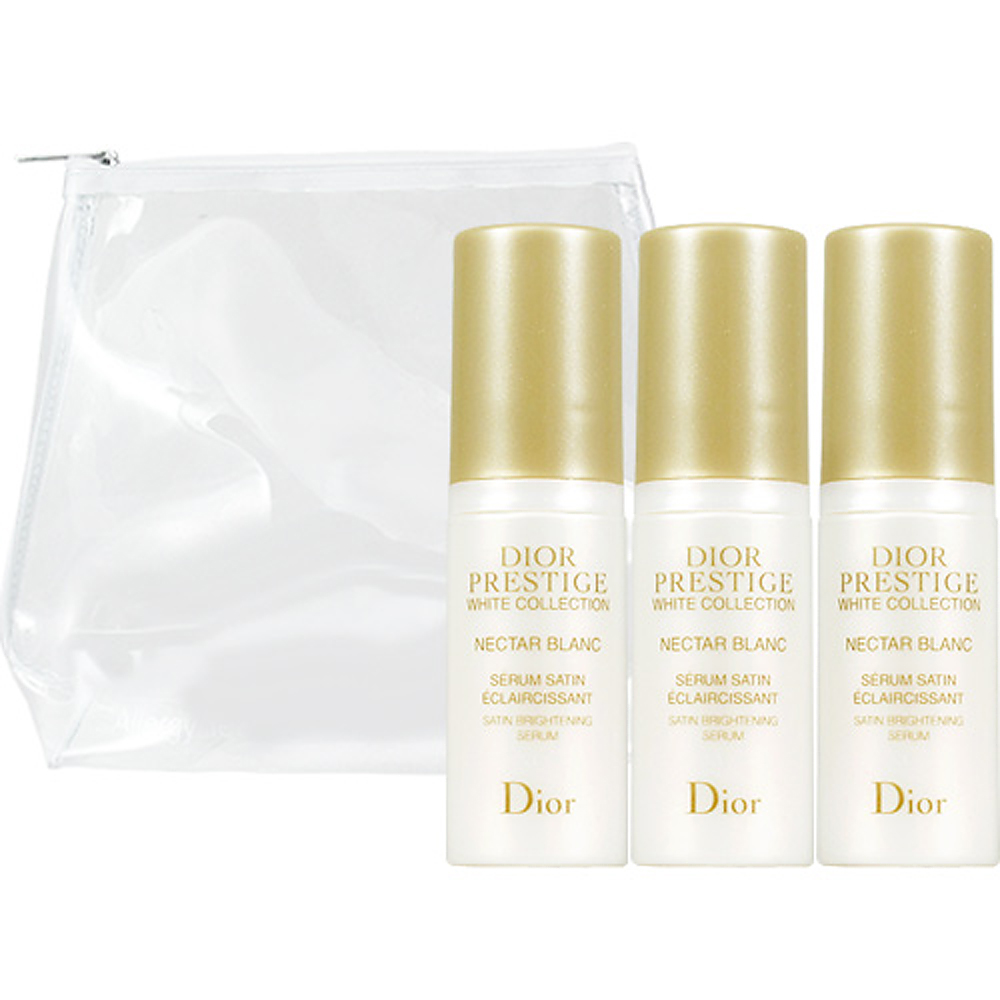 Dior 迪奧 精萃再生花蜜淨白精華液(5ml)3入旅行袋組