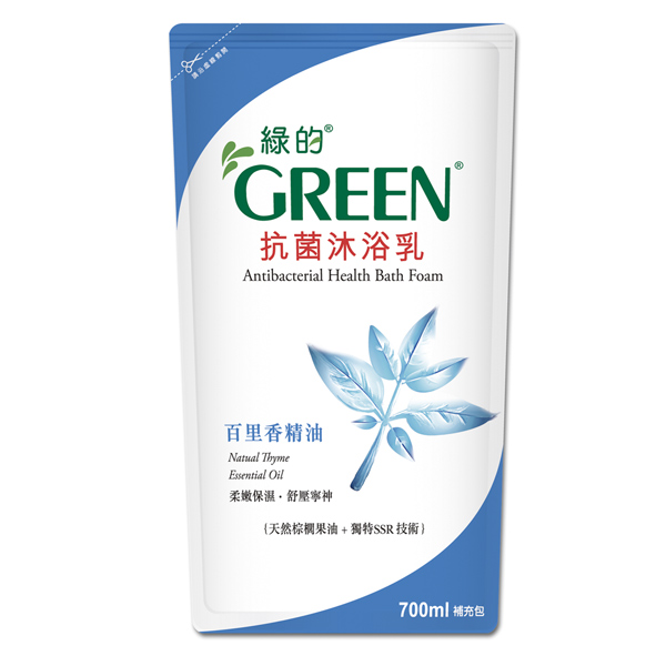 綠的GREEN 抗菌沐浴乳補充包-百里香精油700ml