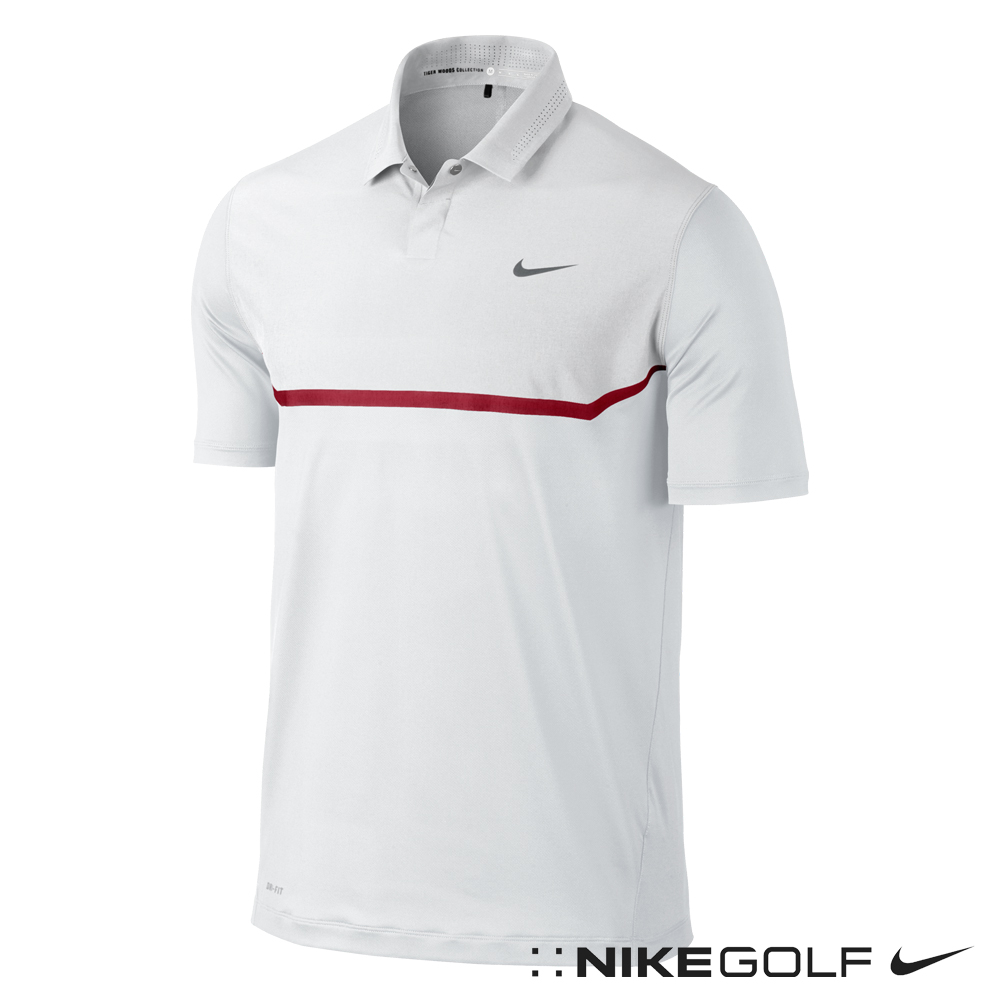 Nike Golf 老虎伍茲排汗短袖POLO衫-白639825-100