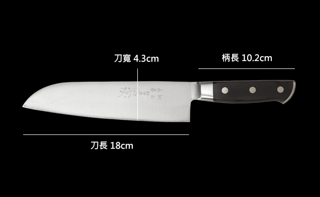 金門金永利鋼刀 電木系列 - F8尖三德刀 28.5cm