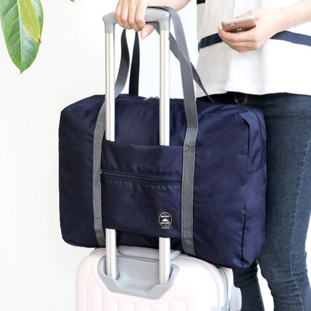 旅遊首選 行李箱外掛式衣物折疊收納袋(深藍色)