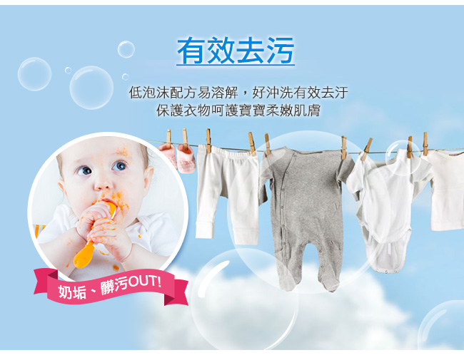 Nuby 嬰兒洗衣精補充包_3包x1100ml