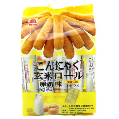 北田 蒟蒻糙米捲-蛋黃口味(160gx2包)