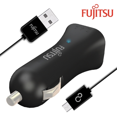 富士通FUJITSU雙USB車用充電器-(UC-01)
