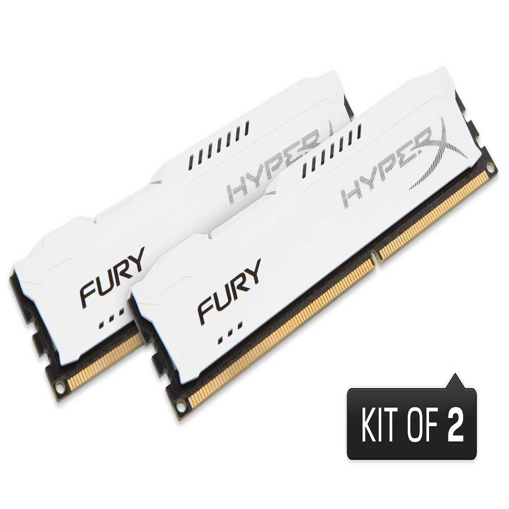 Kingston 金士頓 Fury DDR3-1866 16G桌上型記憶體/8G*2/白