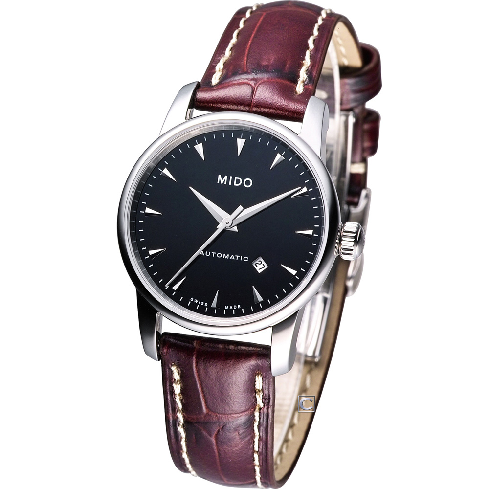 【MIDO 美度】官方授權經銷商M2 Baroncelli Lady 小提琴系列經典機械錶-皮帶/29mm