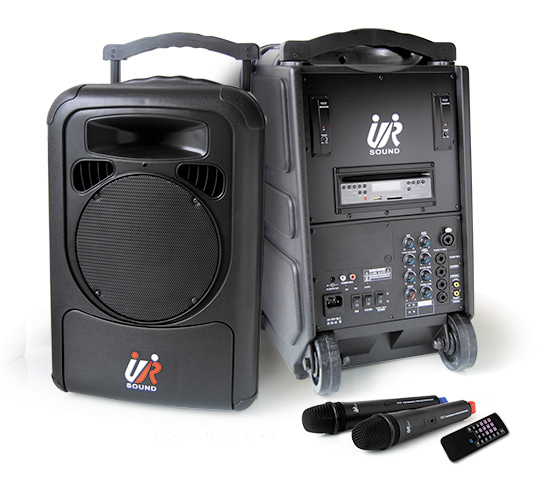 UR SOUND 雙頻藍芽/CD/USB/SD移動式無線擴音機PA9223CDNB