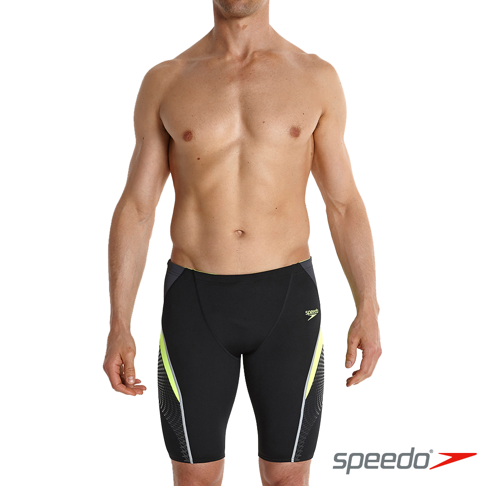 SPEEDO 男人運動及膝泳褲 Speedo Fit Pinnacle 黑-黃