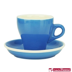 Tiamo 14號鬱金香卡布杯盤組5客180CC-藍色(HG0851B)