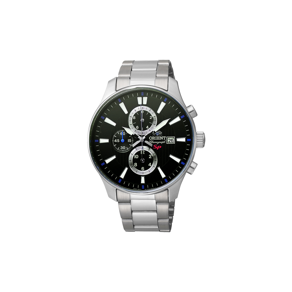 ORIENT 都會計時運動風SP腕錶-黑/42mm