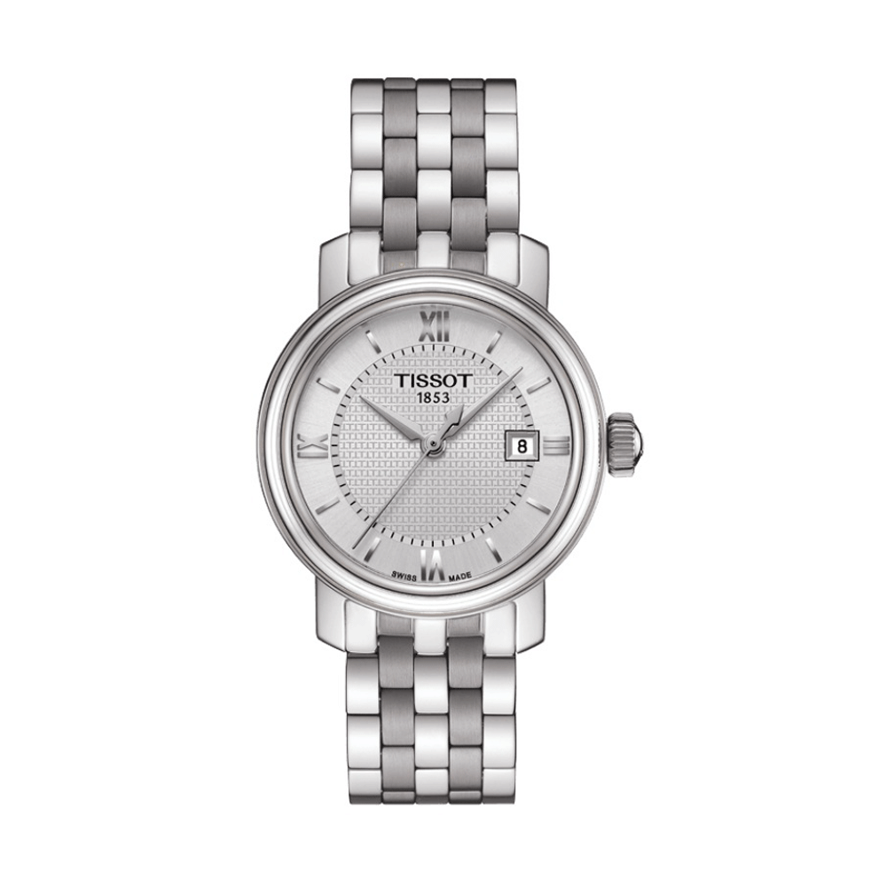 TISSOT 天梭 BRIDGEPORT系列 英倫風情石英女錶-銀/29mm