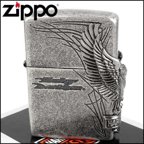 ZIPPO 日系~Harley-Davidson-哈雷-3面連續金屬貼飾打火機