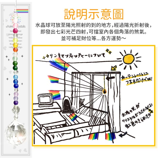 時尚白水晶五行七脈輪晶鑽吊飾 加贈-3D開運風水盒 A1寶石X芙羅拉老師