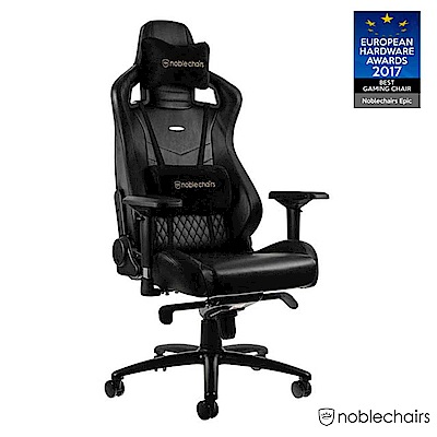 noblechairs 皇家 EPIC 系列電競賽車椅 (真牛皮經典款) - 黑