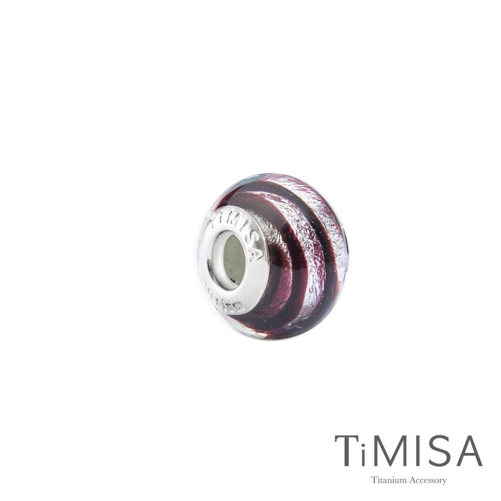 TiMISA《流暢-銀(11MM)》純鈦琉璃 墜飾串珠