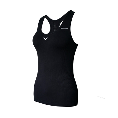 CABALLERO-女性壓縮跑步運動內衣-長版黑