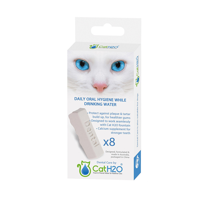 DOG&CAT H2O 有氧濾水機專用 潔牙錠 2L/6L 8入裝x1盒