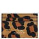 COACH 咖啡色豹紋圖樣PVC證件名片夾 product thumbnail 1