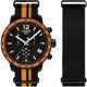 TISSOT 天梭 官方授權 QUICKSTER NATO 活力運動腕錶-黑x橘/42mm T0954173705700 product thumbnail 1
