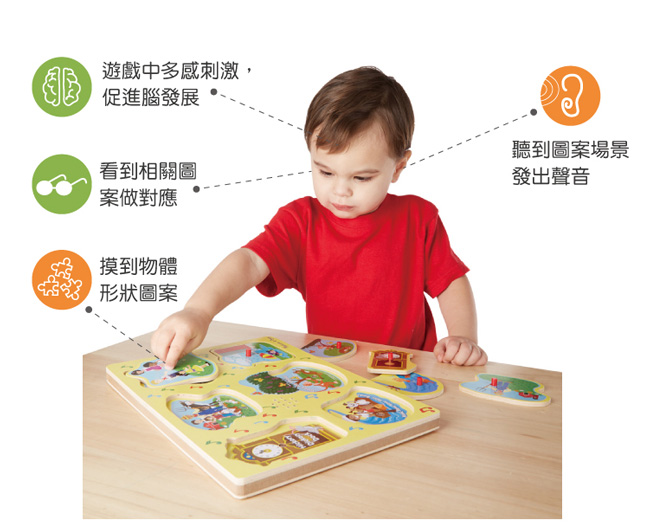 美國瑪莉莎 Melissa & Doug 聲音拼圖 - 英文童謠 , 黃