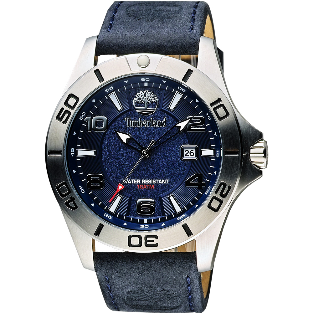 Timberland Dallas 都會先鋒時尚腕錶-藍/46mm