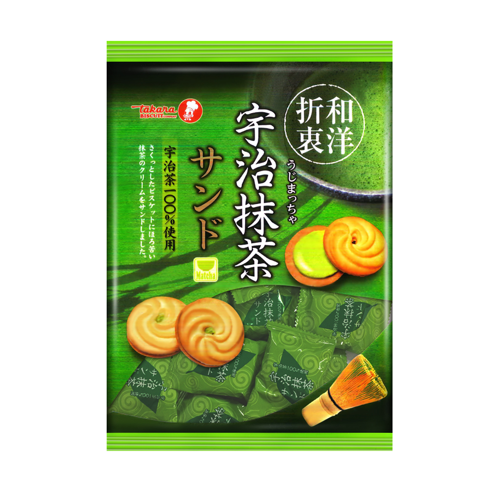 寶製果 宇治抹茶夾心餅乾(210g)