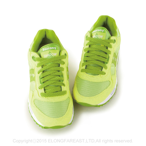 (女) 美國 SAUCONY 經典時尚休閒輕量慢跑球鞋-檸檬綠