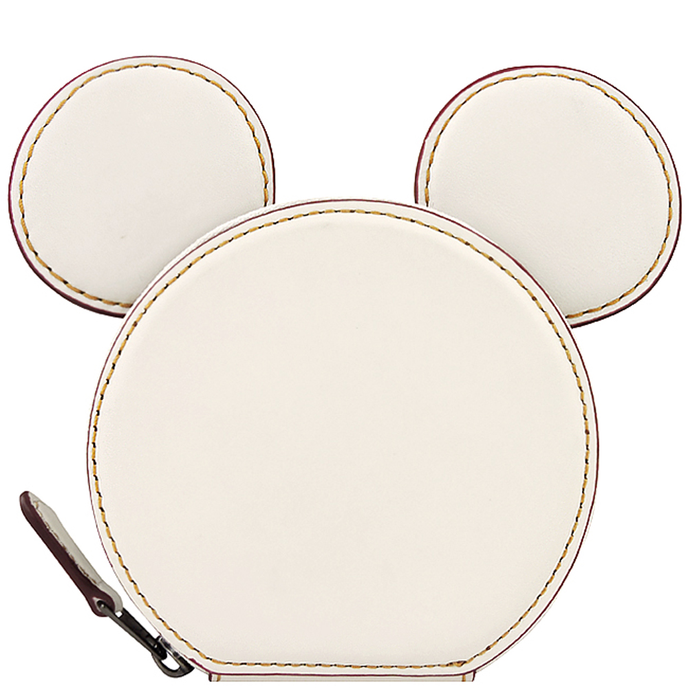 COACH DISNEY聯名系列白色MICKEY造型零錢包