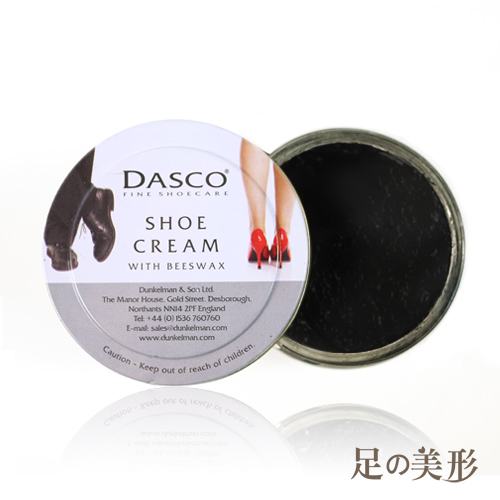 足的美形英國Dasco伯爵蜜腊鞋膏(黑)+鞋布組x2