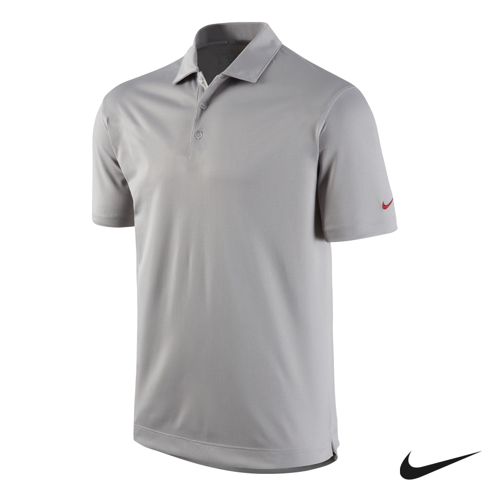 Nike Golf 快速排汗素面短袖POLO衫-灰636445-018