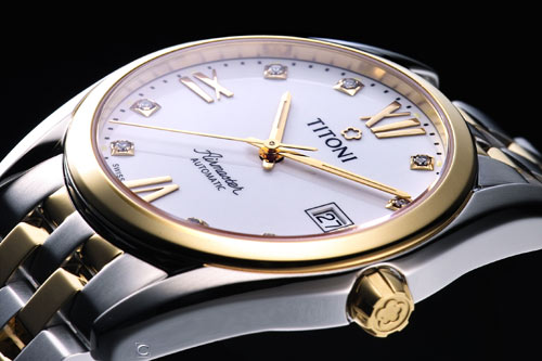 TITONI AirmasterSeries 天行者時尚對錶-雙色款