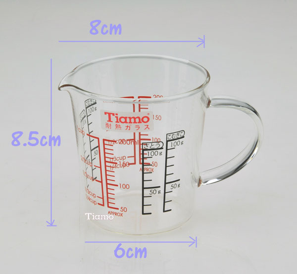 Tiamo 玻璃有柄量杯-200ml(HG2286)