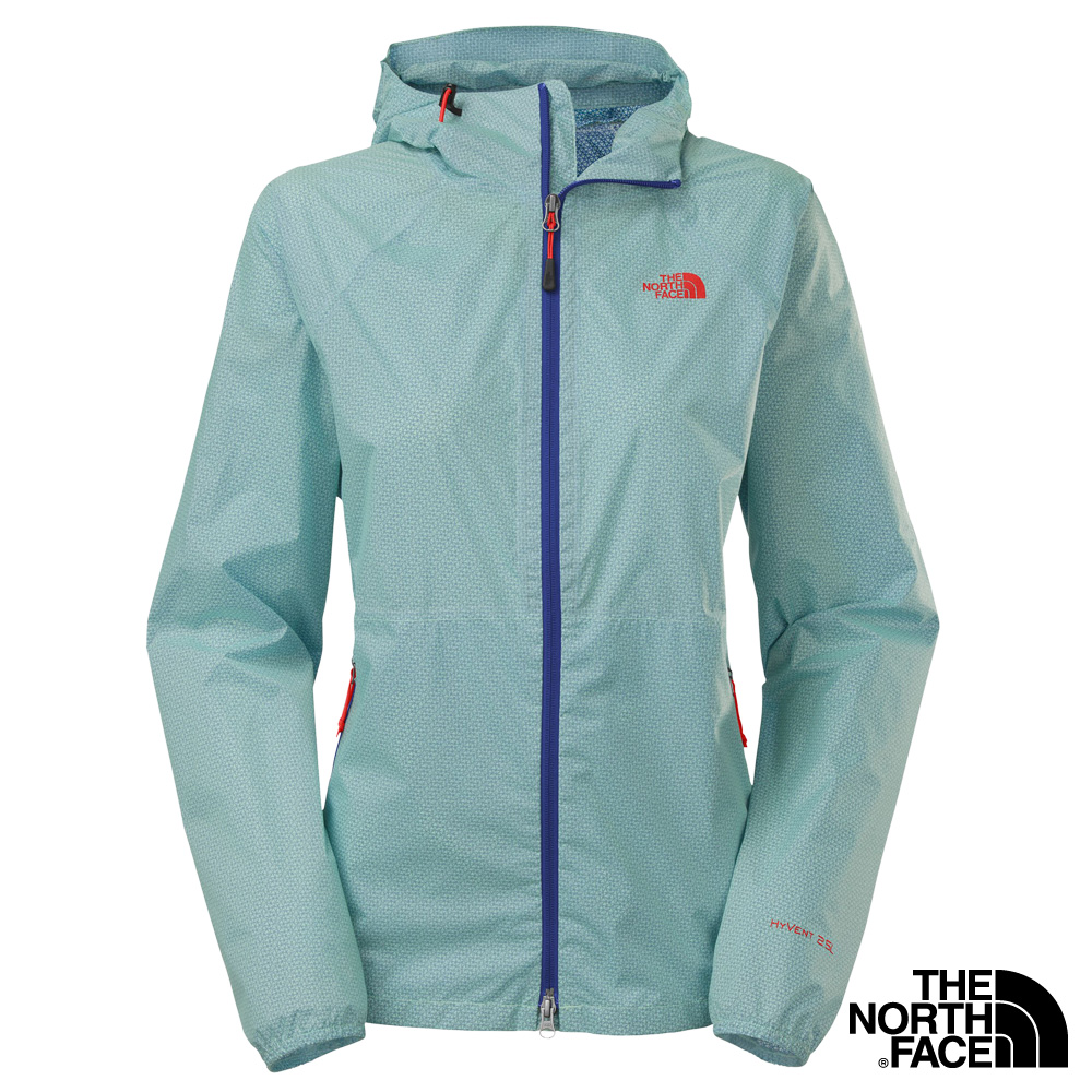 The North Face 女 HyVent 防水外套 玻璃綠