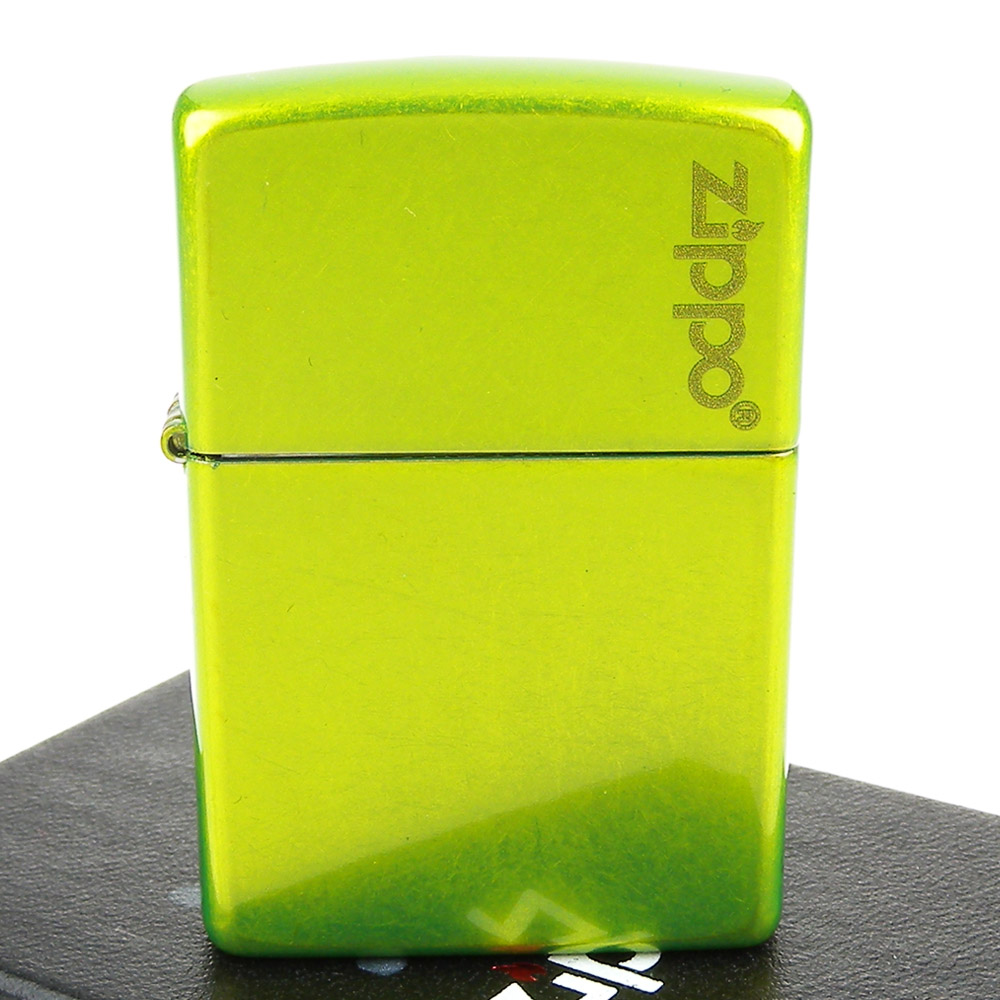 【ZIPPO】美系~LOGO字樣打火機-Lurid-炫目綠烤漆