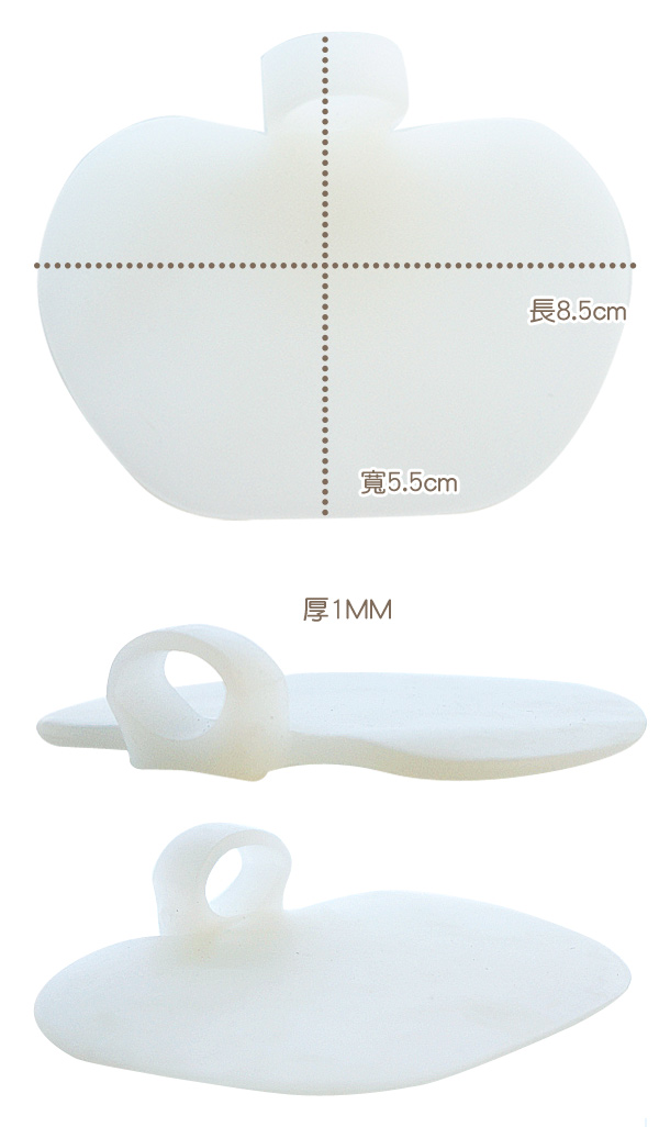 足的美形矽膠套指蘋果前掌墊(3雙)