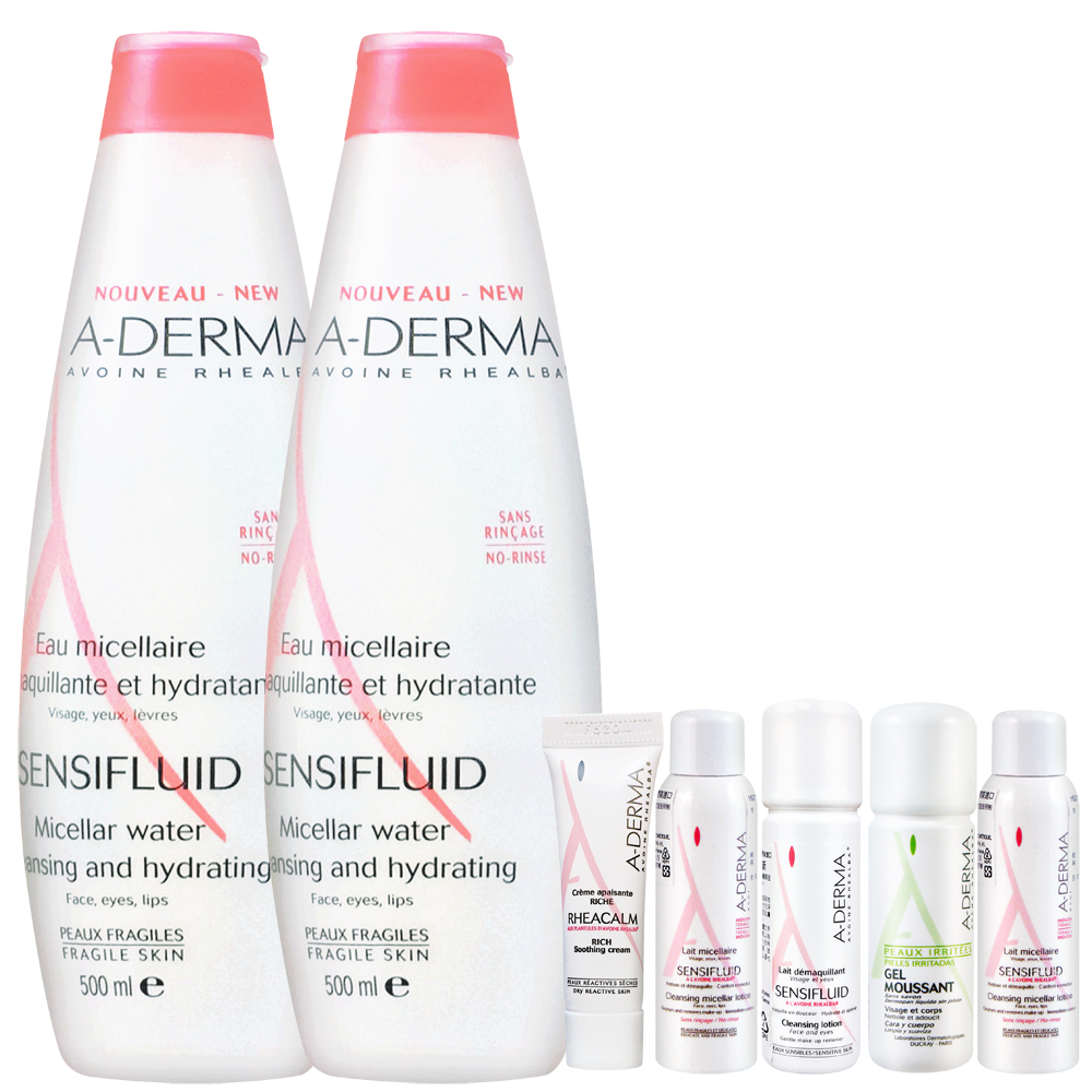 A-DERMA艾芙美 燕麥極淨卸妝液500ml(2入加贈組)