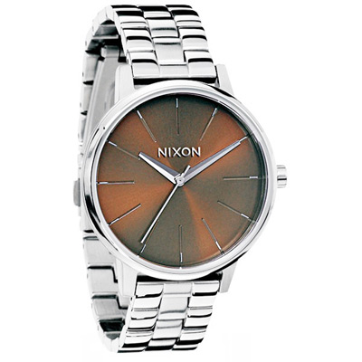 NIXON kensington 極簡現代時尚腕錶-咖啡/37mm