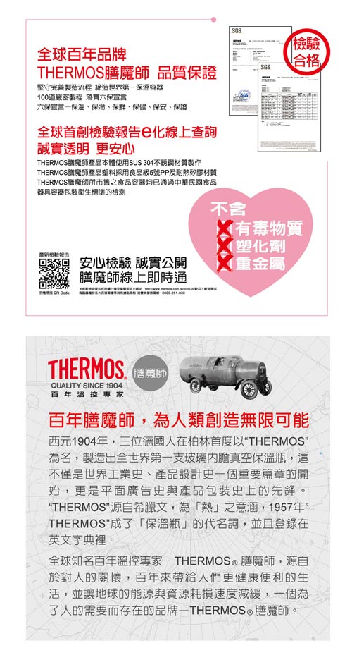 THERMOS 膳魔師 耐熱玻璃保鮮盒1.05L(Z-GFC1050R-PK)