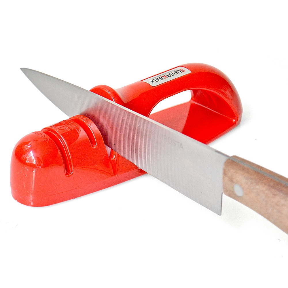 日本製造Simomura三用陶瓷磨刀器(紅色)