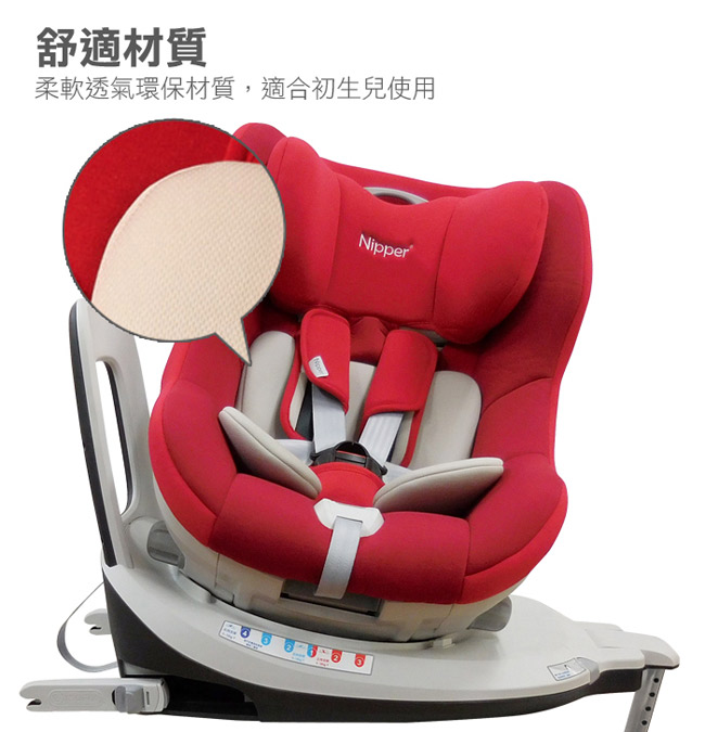 Nipper360度 ISOFIX 兒童汽車安全座椅(三色)