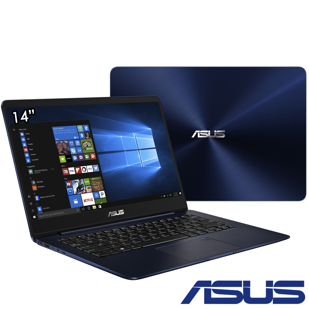 ASUS UX430 14吋窄邊框筆電(i7-8550U/MX150/512G/16G/皇家藍輕薄筆電