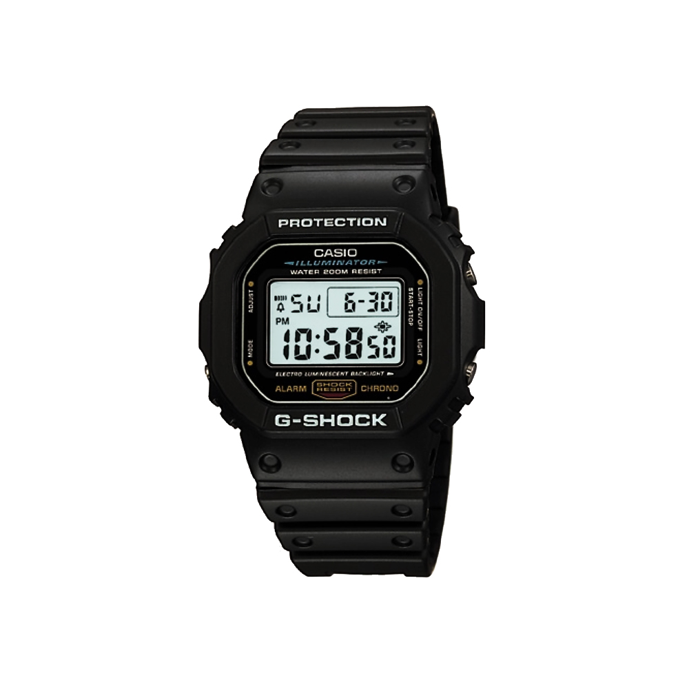 G-SHOCK 經典DW-5600系列電子腕錶(DW-5600E-1)-黑/42.8mm | G-SHOCK