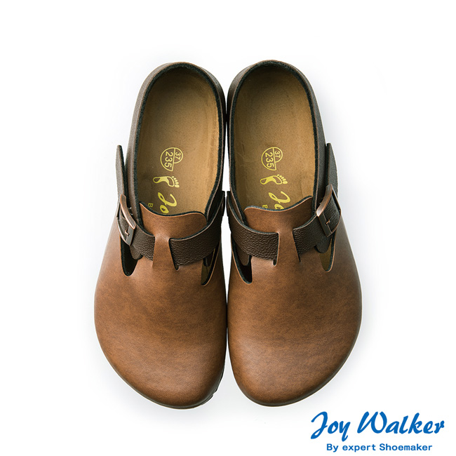 Joy Walker 簡約扣帶休閒包鞋*咖啡